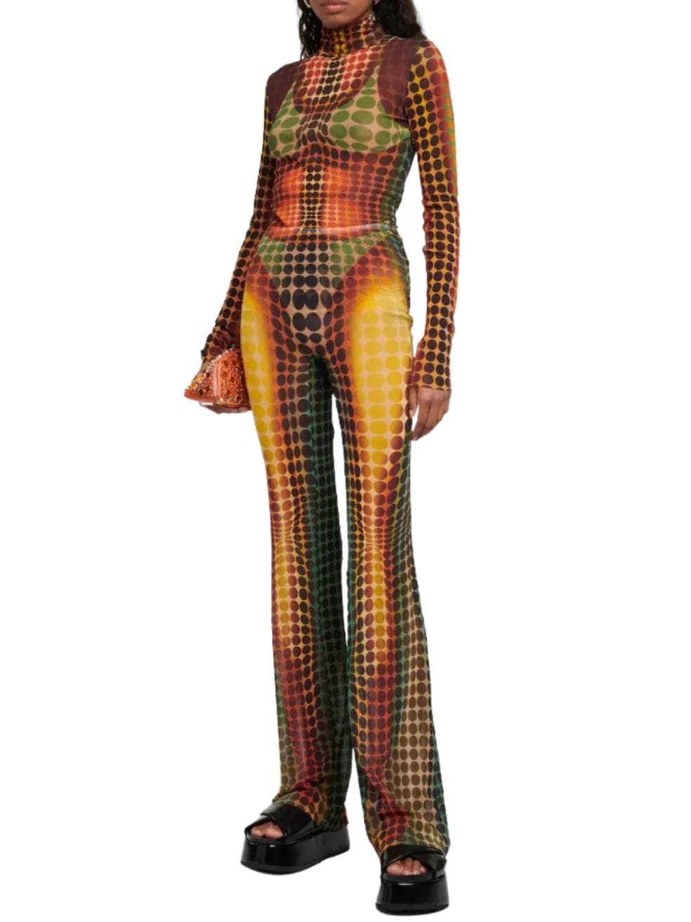 JPG Cyberdot mesh pants and top – Bipty