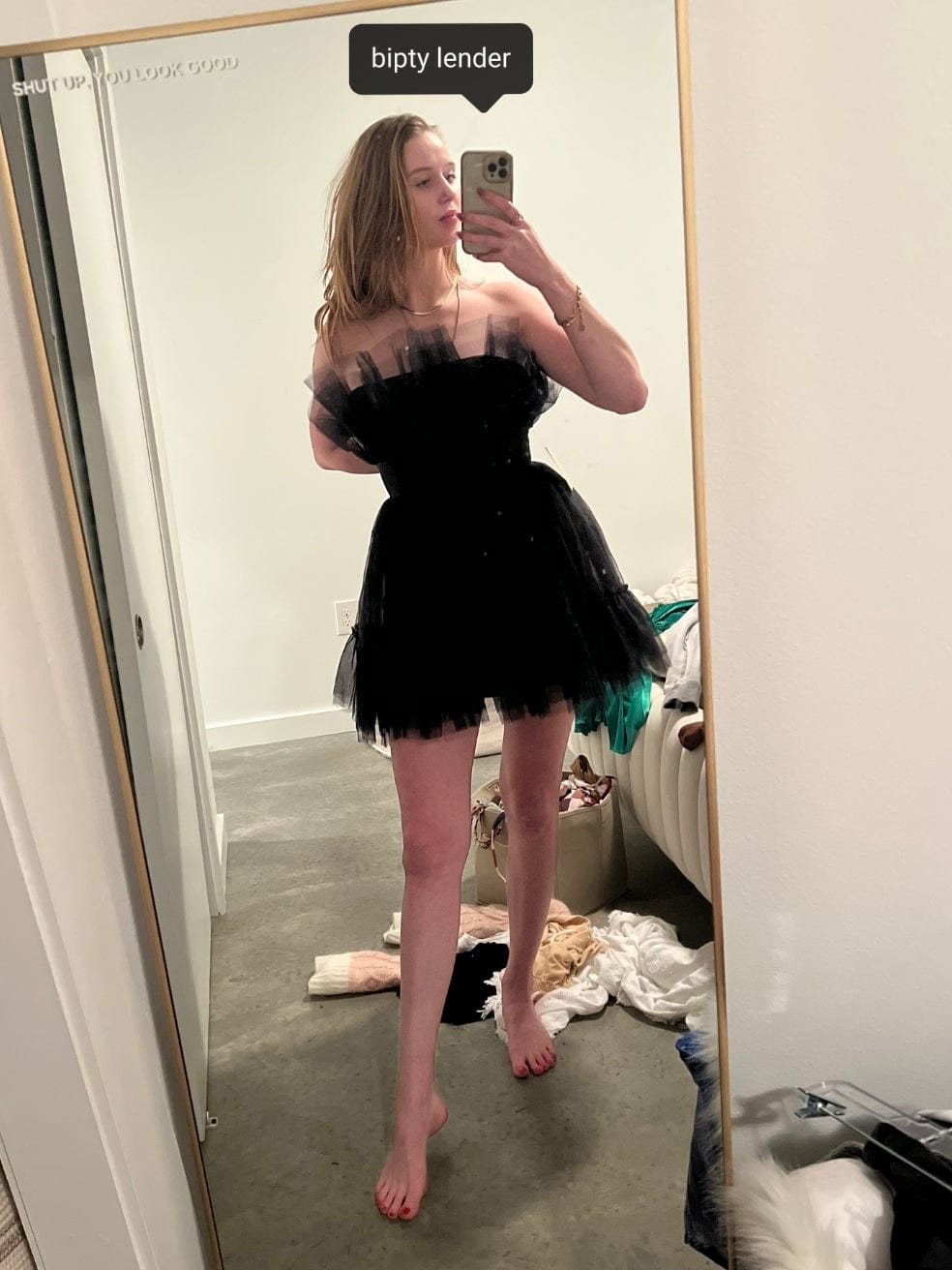 Ella Dress in Black Tulle