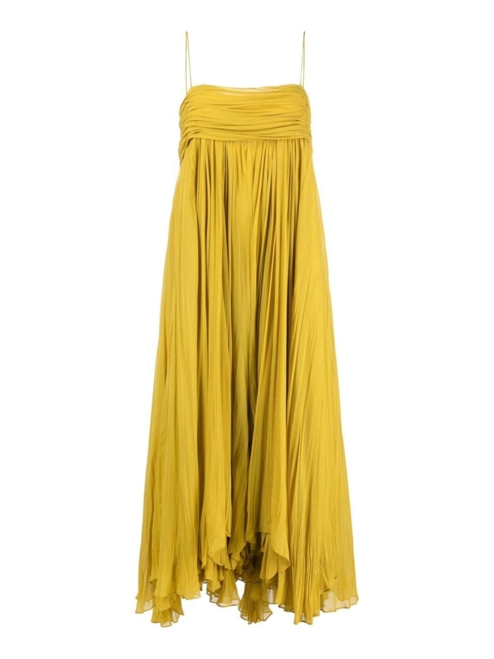 Khaite Lally Silk Dress in Yellow