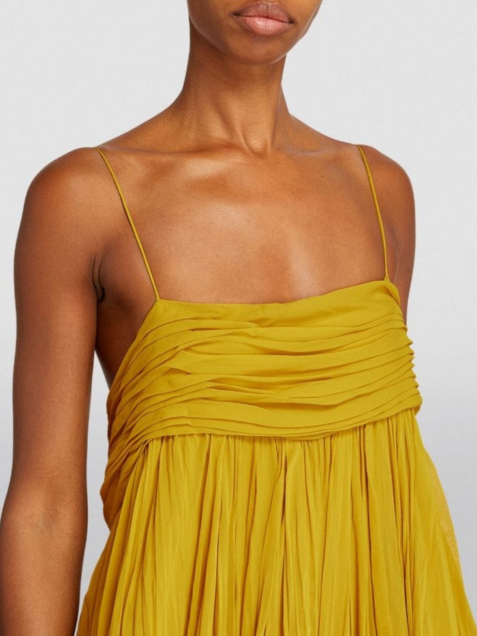 Khaite Lally Silk Dress in Yellow