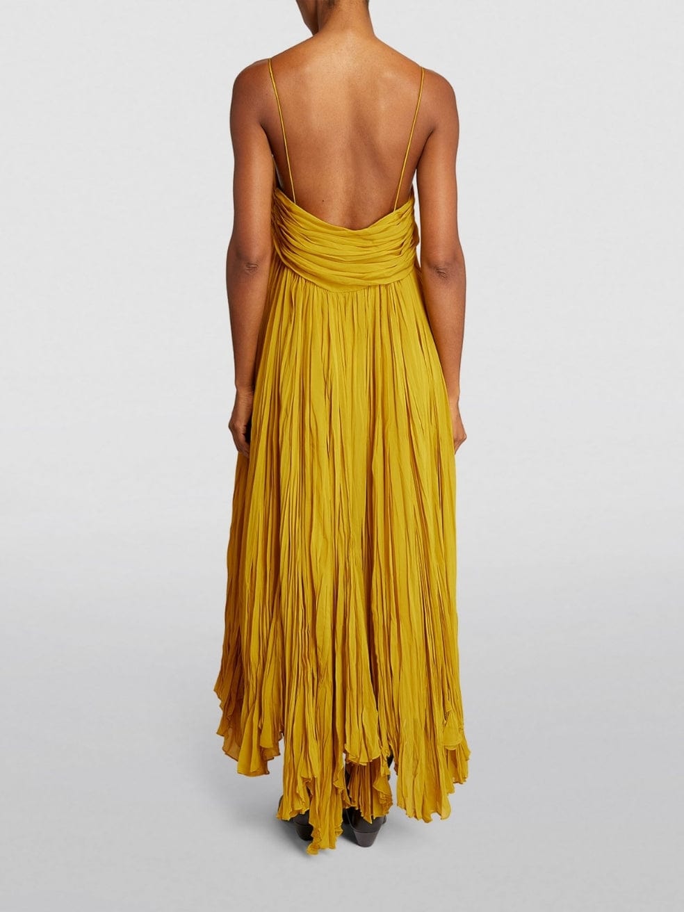 Khaite Lally Silk Dress in Yellow