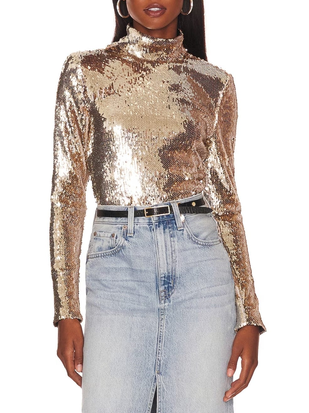 Merla Top in Champagne Silver