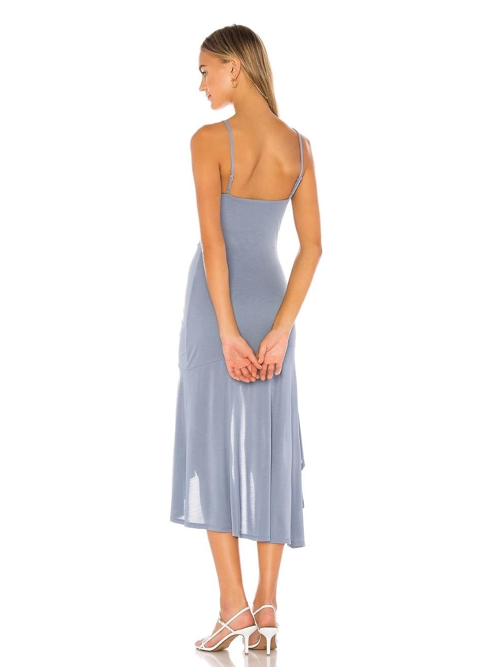 Aniyah Midi Dress in Hydrangea Blue