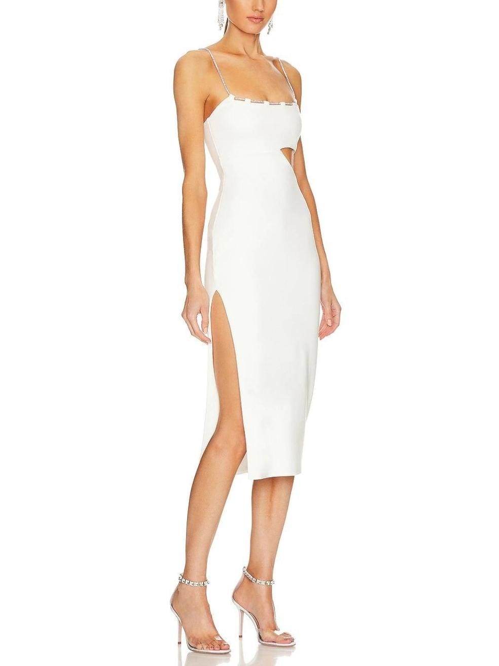 Charlotte Midi Dress In White – Bipty