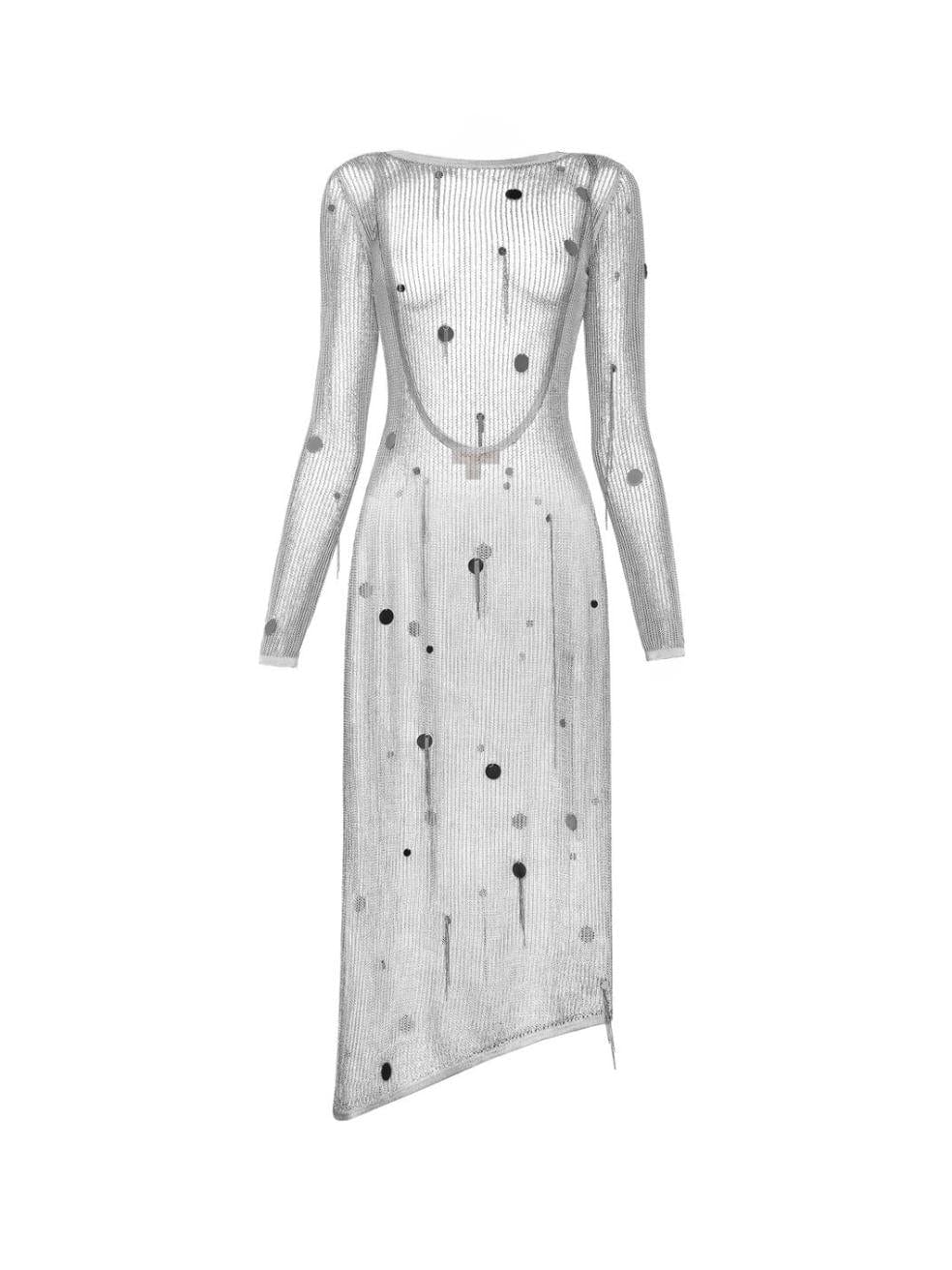 2 in 1 Sequined Net Dress