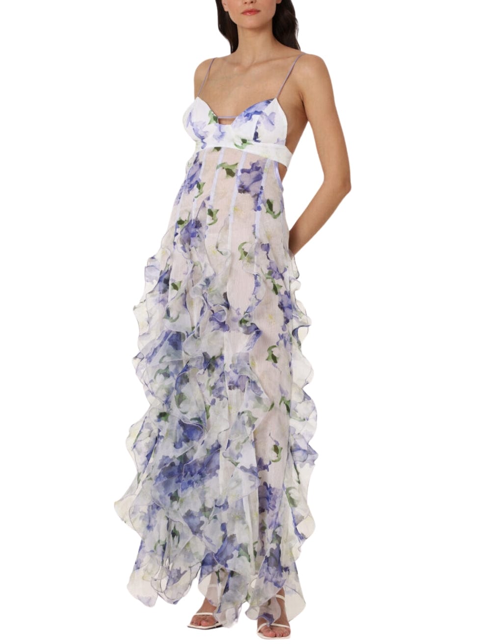 Iris Flower Maxi Dress