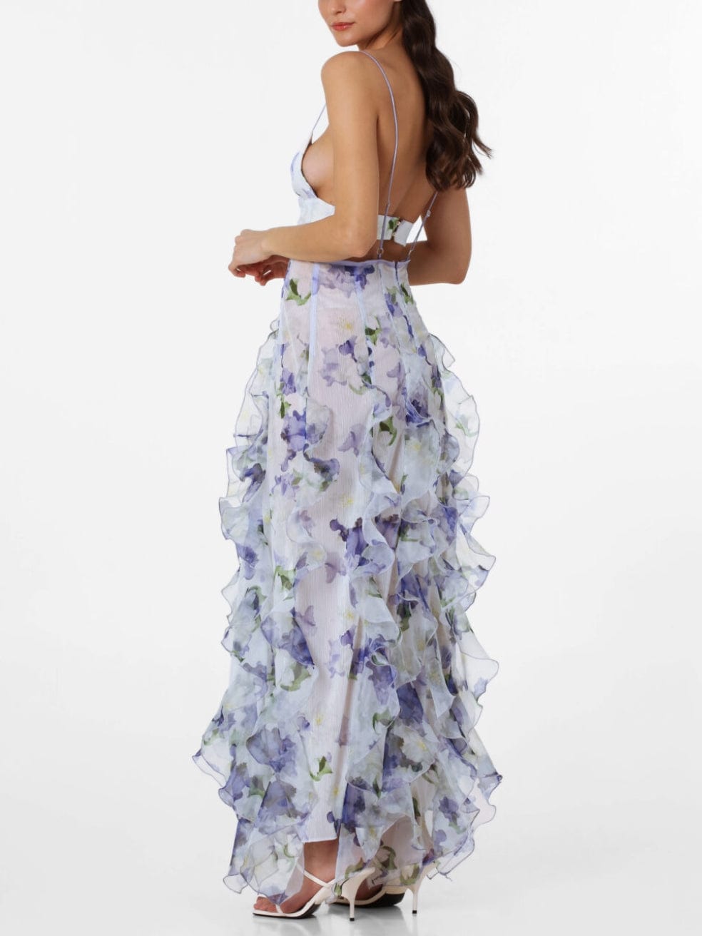 Iris Flower Maxi Dress