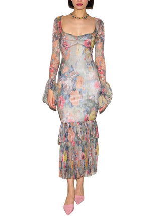 Morticia Dress in Monet