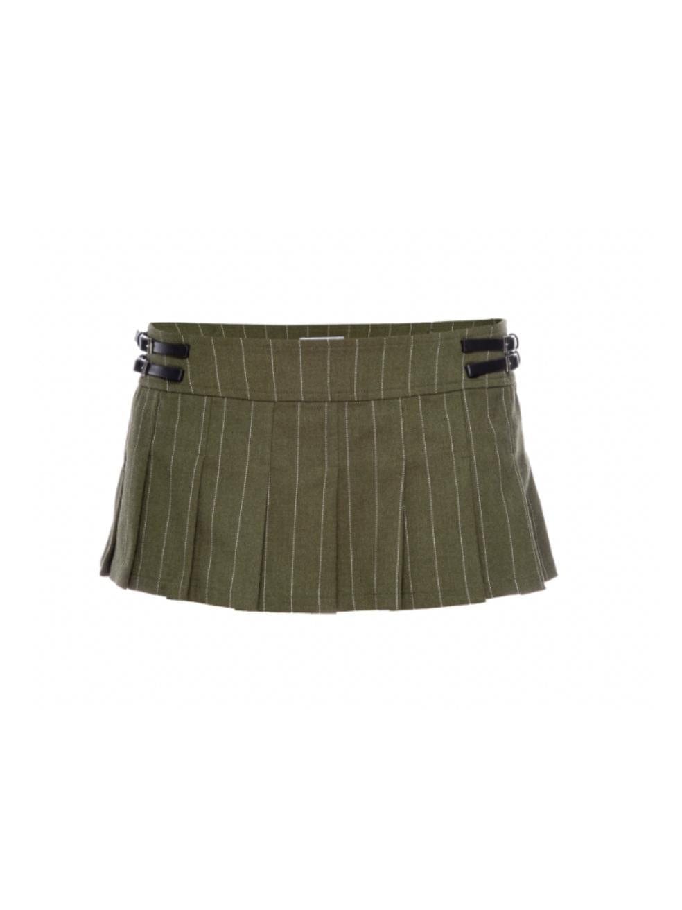 Miaou Reno Micro Mini Skirt in Olive Green
