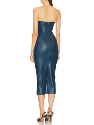 Lila Dress in Midnight Miaou Latex