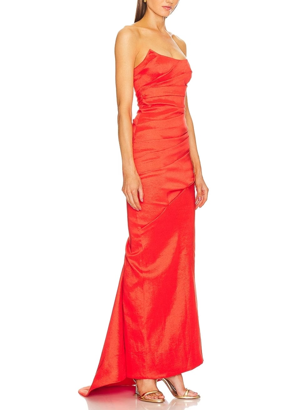 Bette Gown in Red Orange
