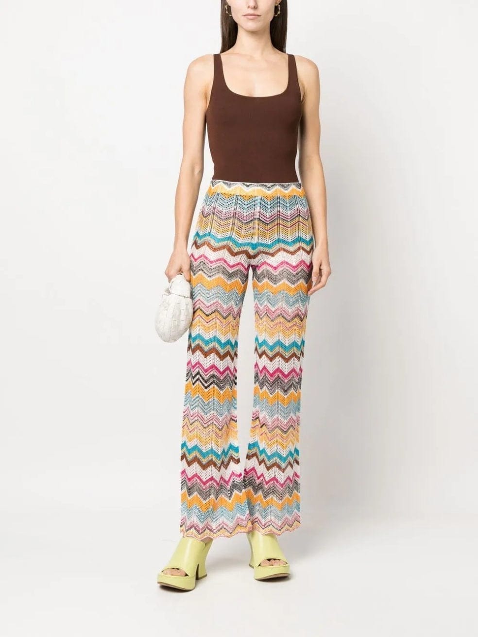 Missoni Knit Zig Zag Pants in Multicolor