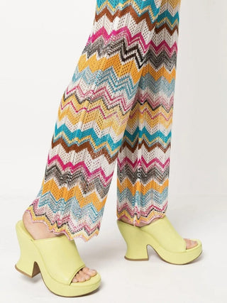 Missoni Knit Zig Zag Pants in Multicolor