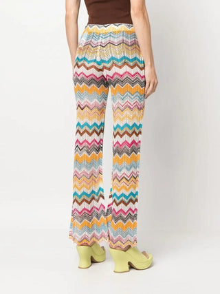 Missoni Knit Zig Zag Pants in Multicolor