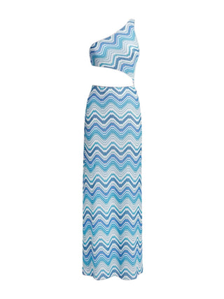 Missoni Long chevron crochet cover-up with cut-out and lurex