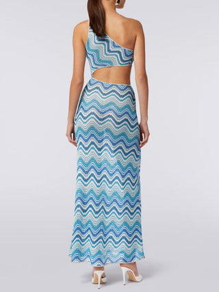 Missoni Long chevron crochet cover-up with cut-out and lurex