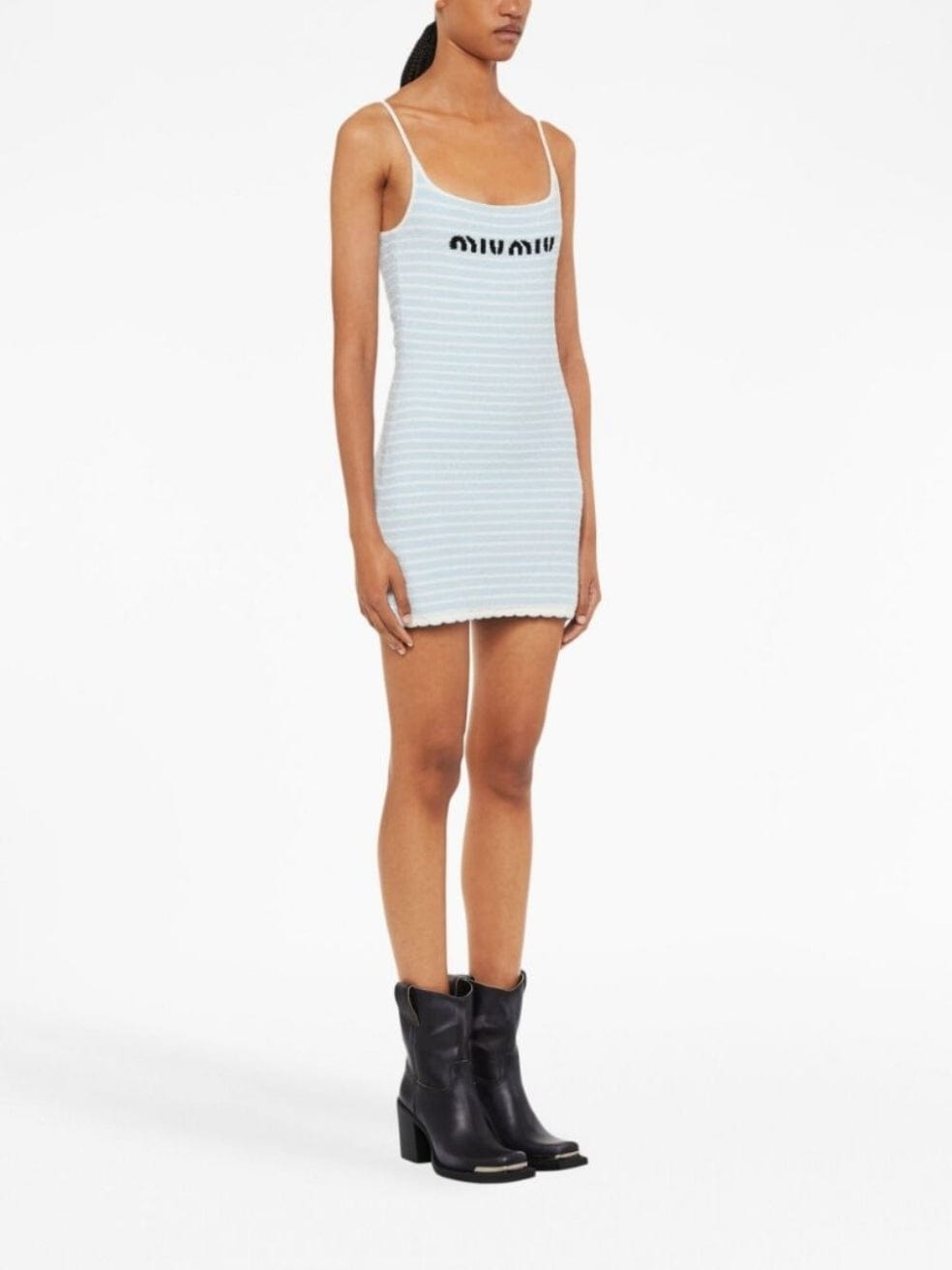 Miu Miu Boucle Stripe Mini Dress