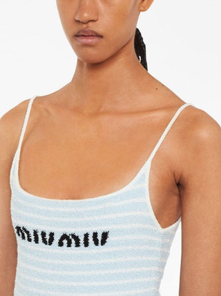 Miu Miu Boucle Stripe Mini Dress