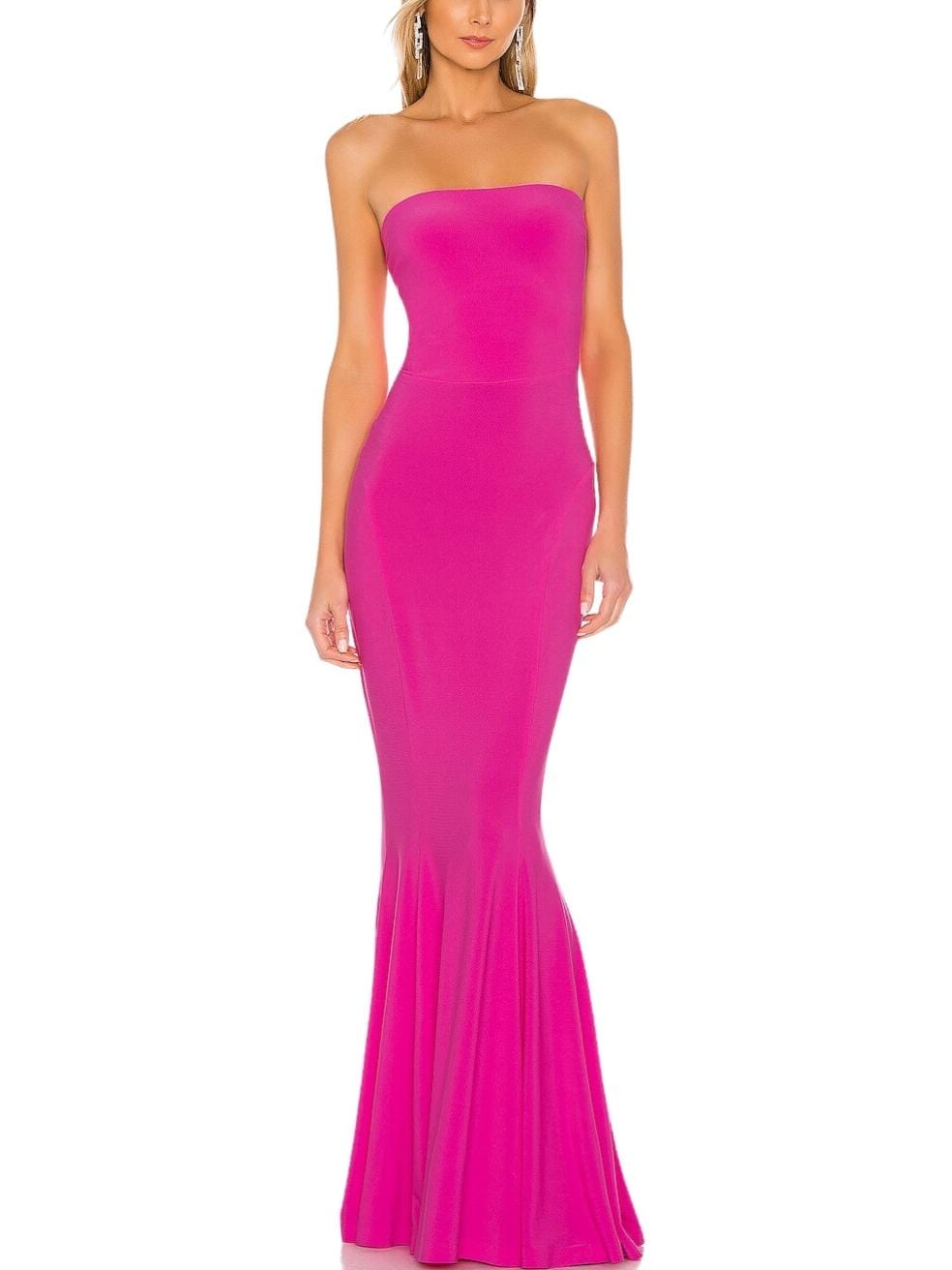 Strapless Fishtail Gown in Pink