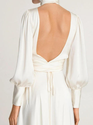 Night Out Satin Wrap Maxi Dress