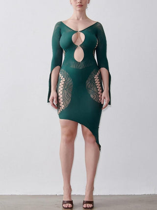 Charlotte dress in Forest Green