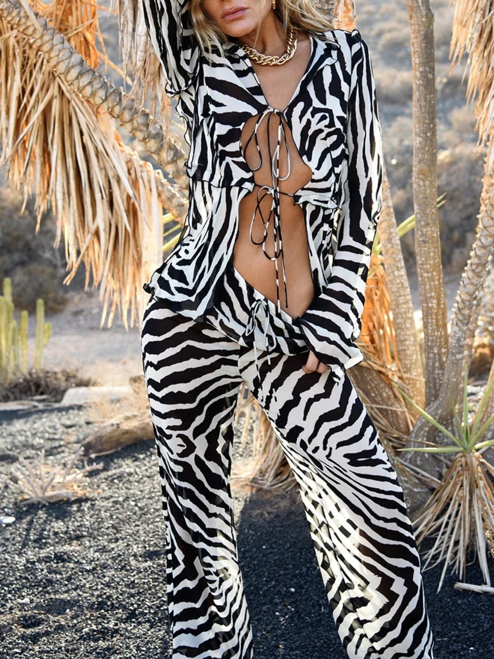 Zebra Print Two Piece Set