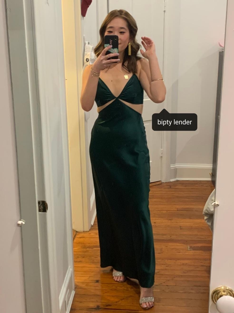 Poppies Silk Dress in Emerald