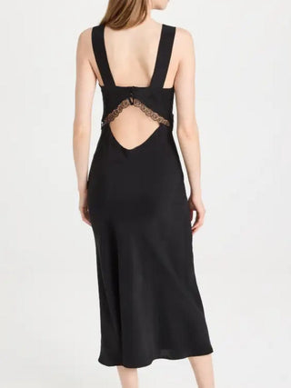 Provence Dress in Black Silk