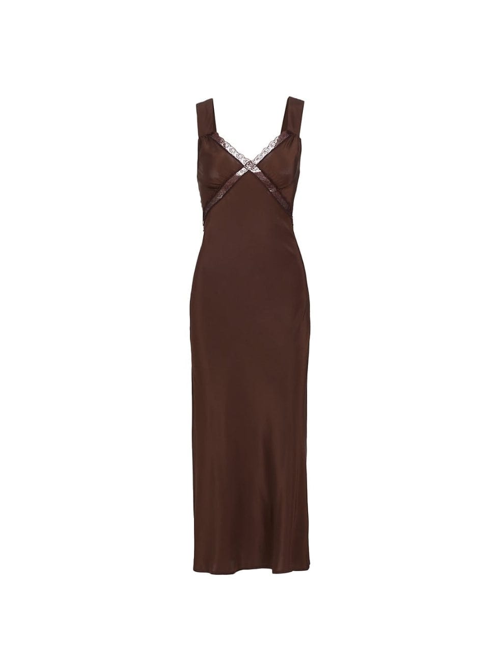 Provence Silk Dress in Brown