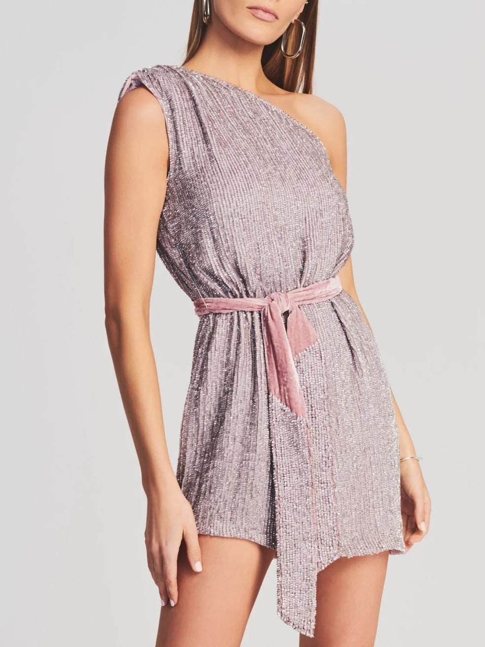 Ella Sequin Dress in Dusty Lilac