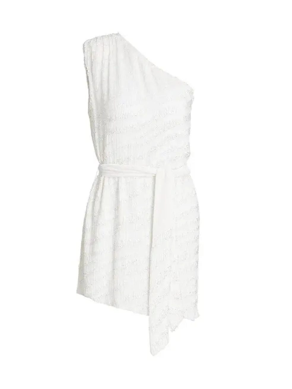 Ella Sequin Dress in Moonglow White