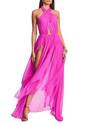 Ina Silk Dress in Pink