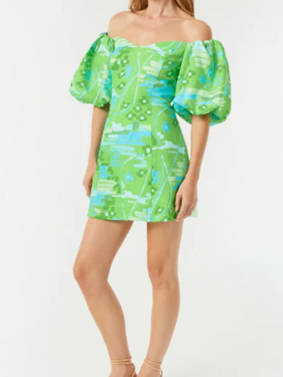 Dali Dress in Electric Eden Green