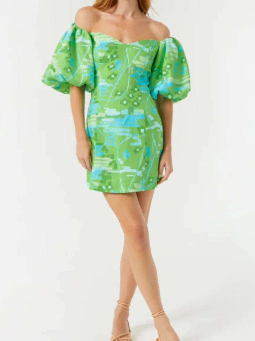 Dali Dress in Electric Eden Green