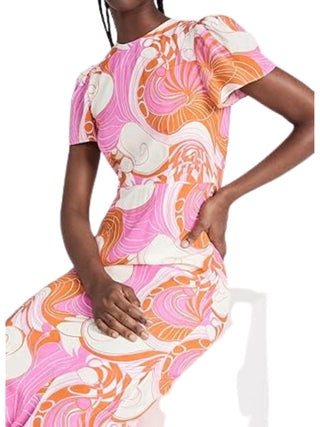 Lulani Dress in Pink Deco Surf