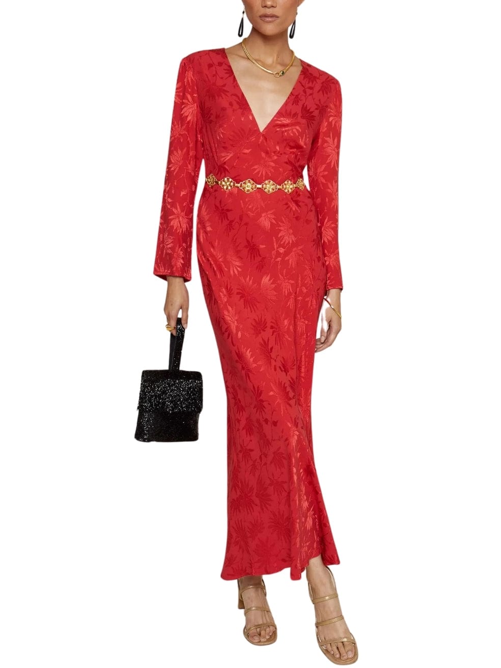 Tabetha Midi Dress in Red