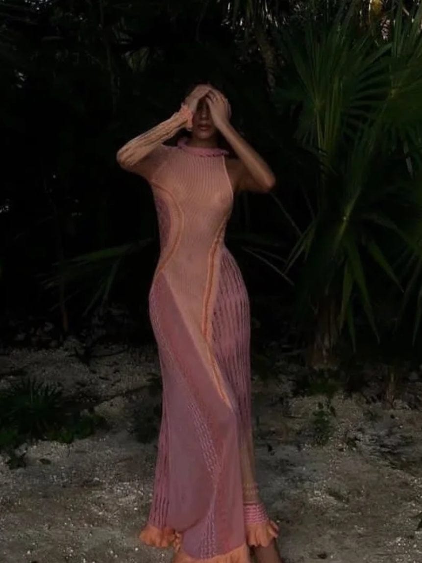 Bianca Maxi Dress in Peach
