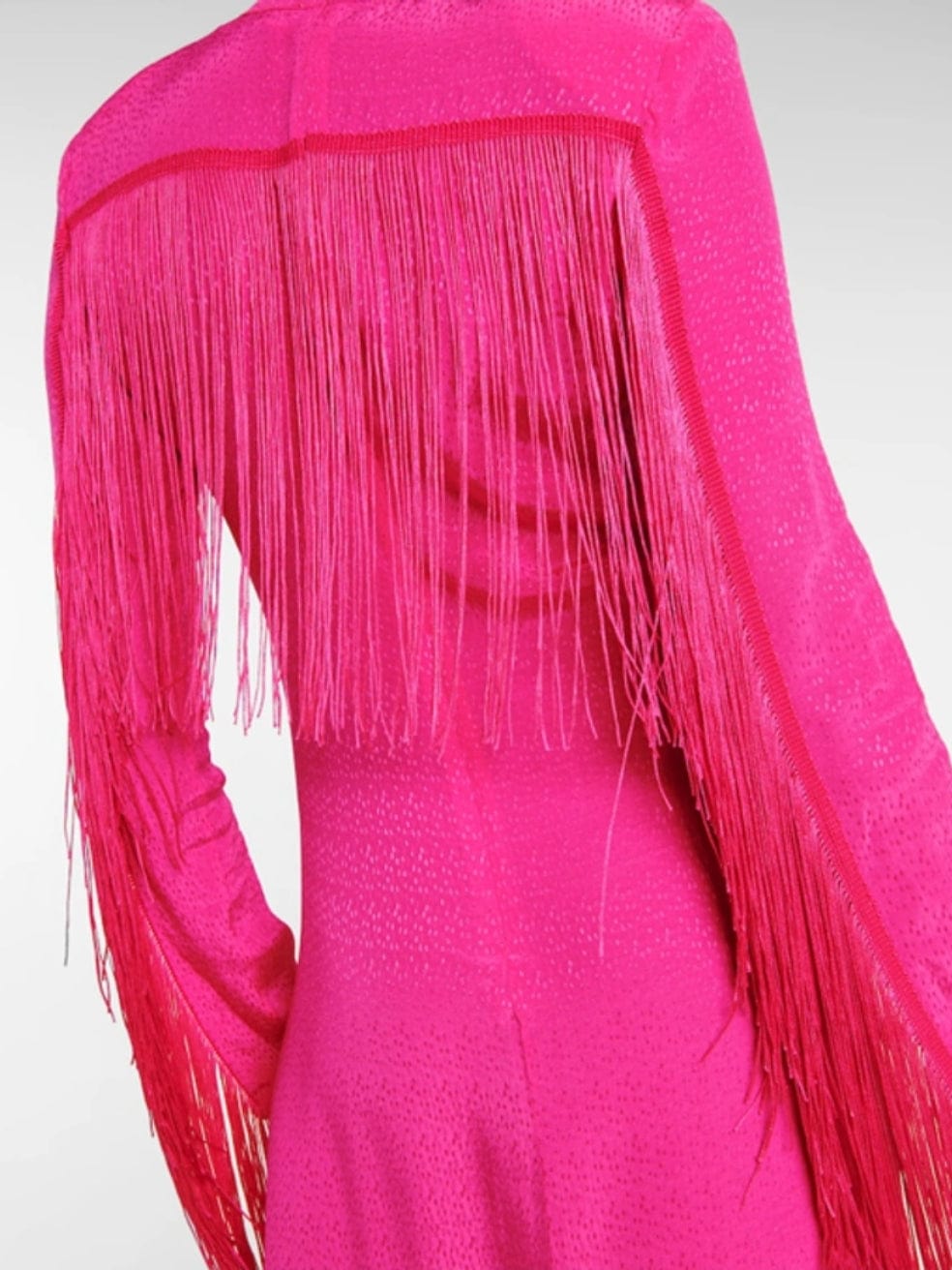Reba Fringe-Trimmed Maxi Dress In Pink