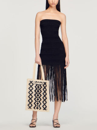 Maldives Fringed Bustier Dress