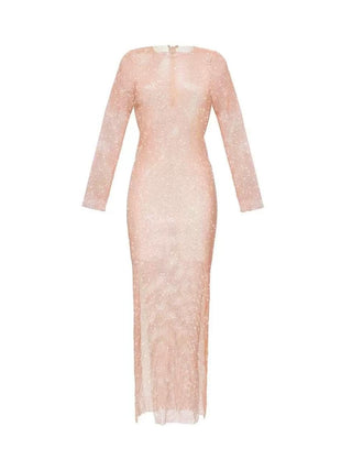 Blush Pink Diamonds Maxi Dress