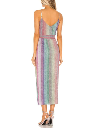 Saylor Meghan Sequin Rainbow Dress