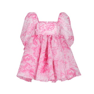 Lace Puff Babydoll Dress in Toile