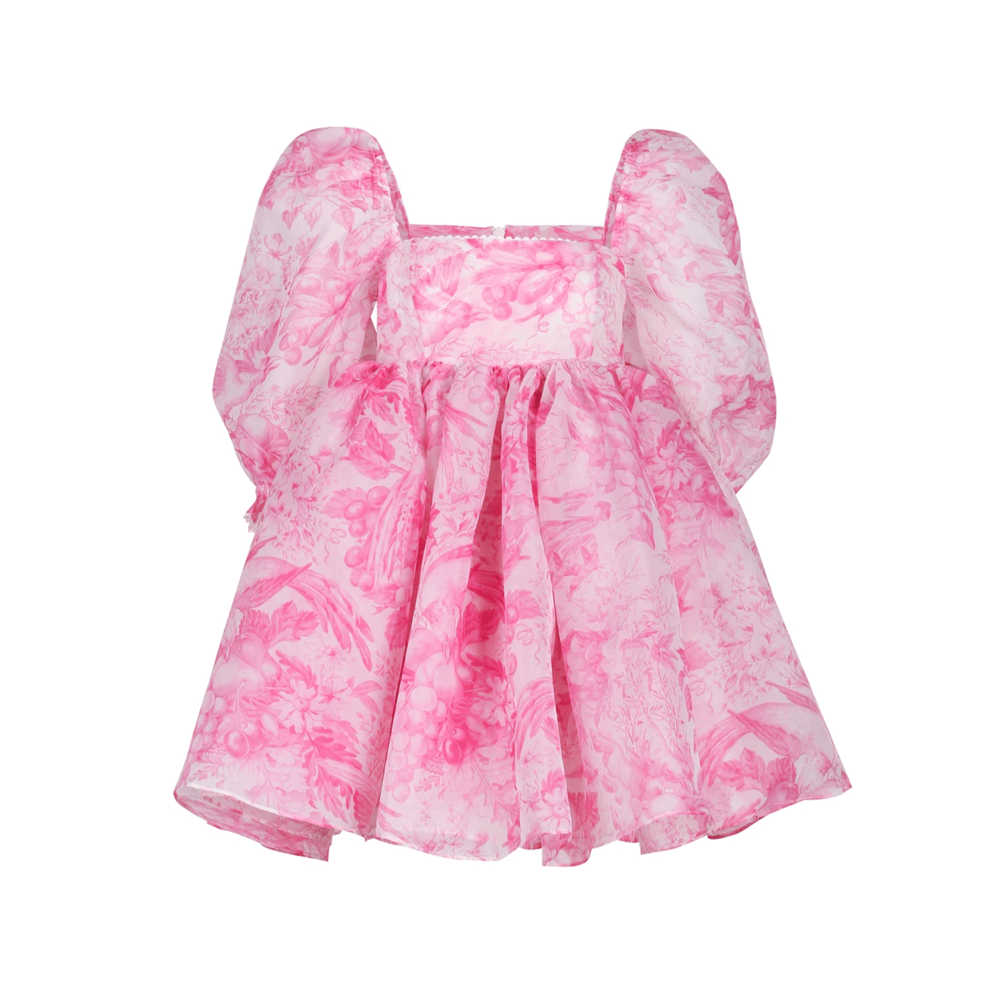 Lace puff Dress Pink