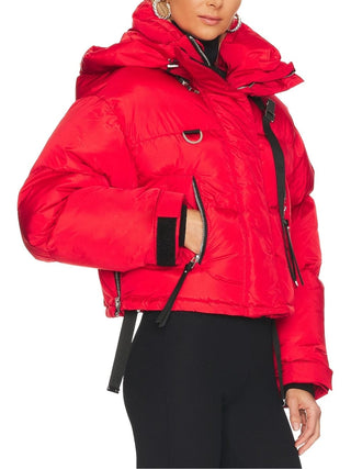 Willow Short Puffer in Red