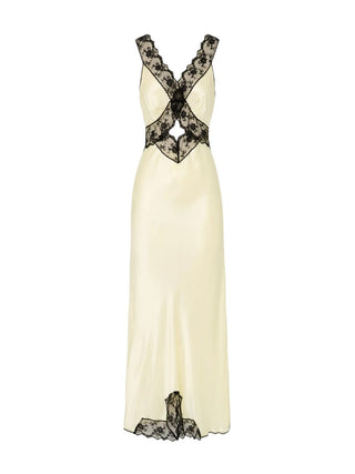 Sir Aries Cut Out Gown in Lemon