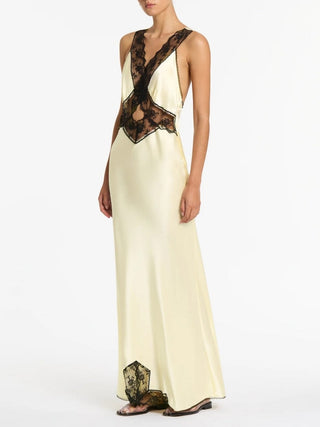 Sir Aries Cut Out Gown in Lemon