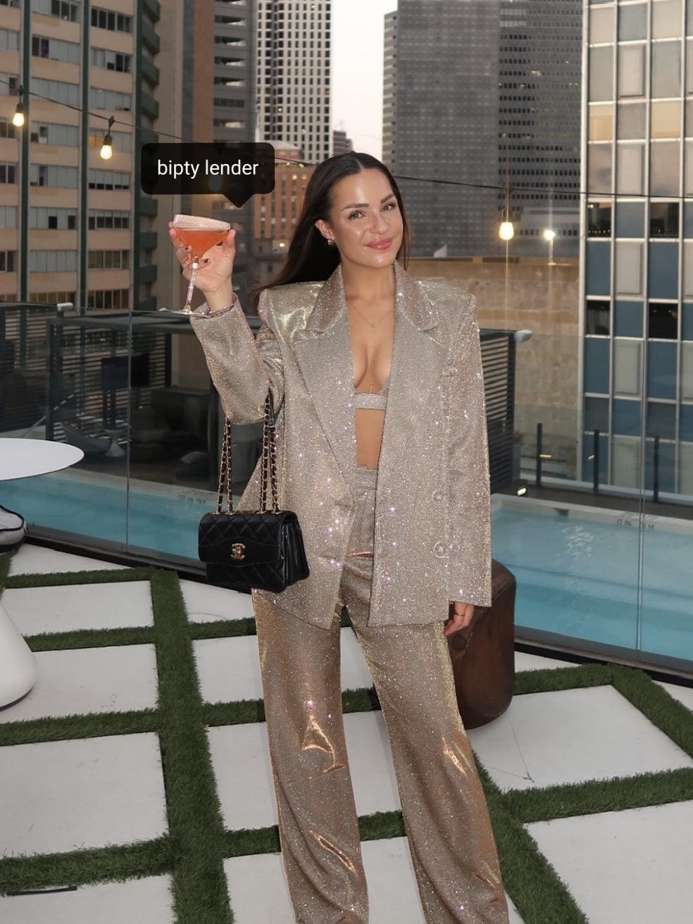 Bronze Santorini Pants & Paloma Blazer and Bra