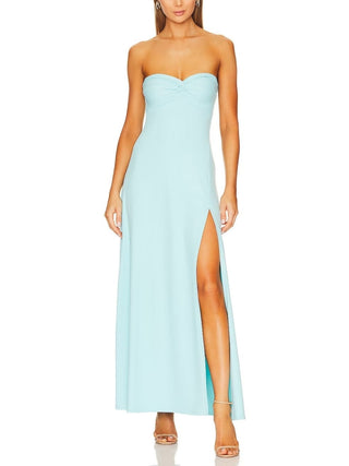 Twist Front strapless Dress in Fresh Water