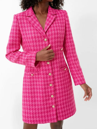 Magneta Tweed Dress in Pink