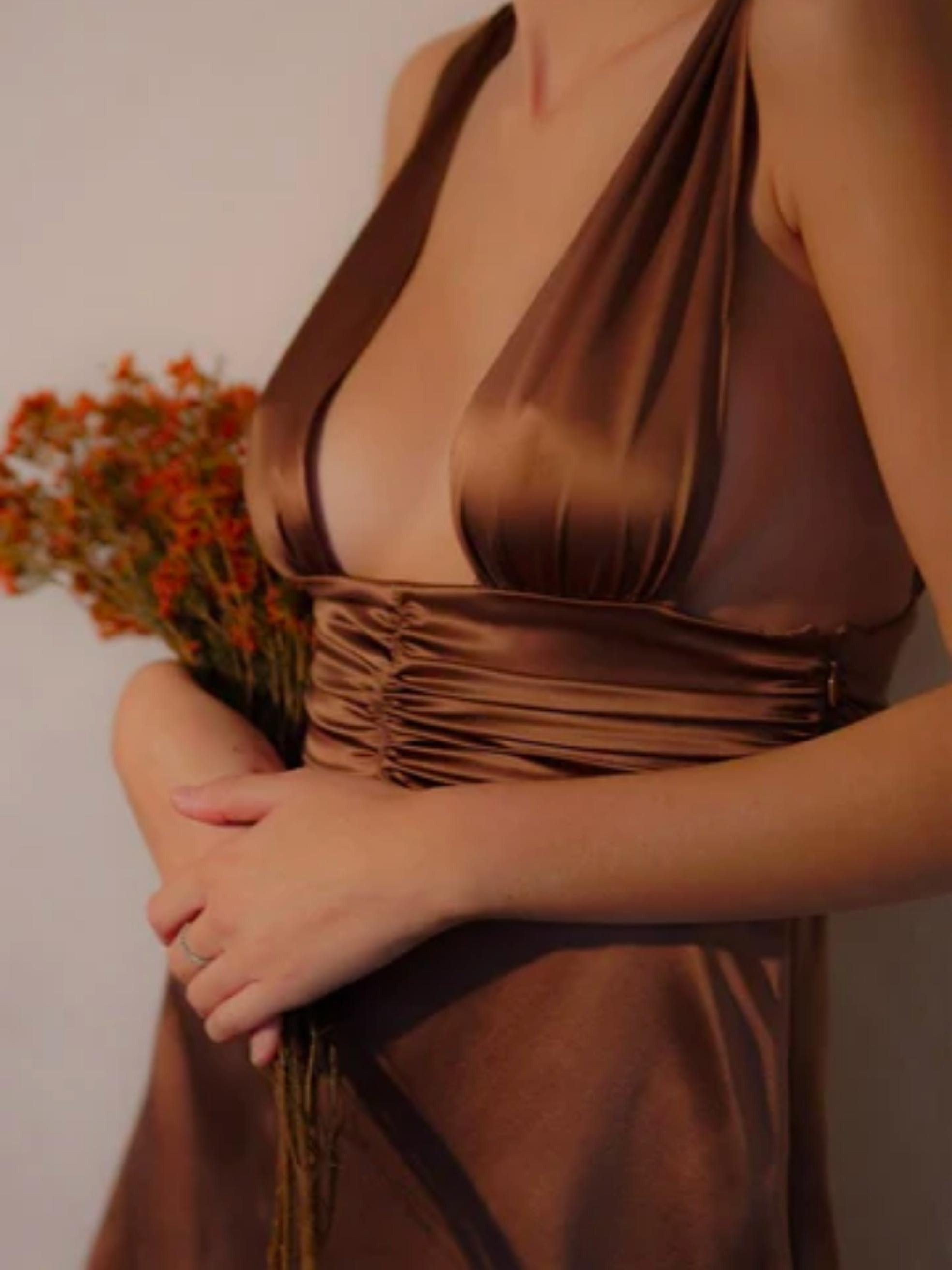 Abby Dress in Mocha